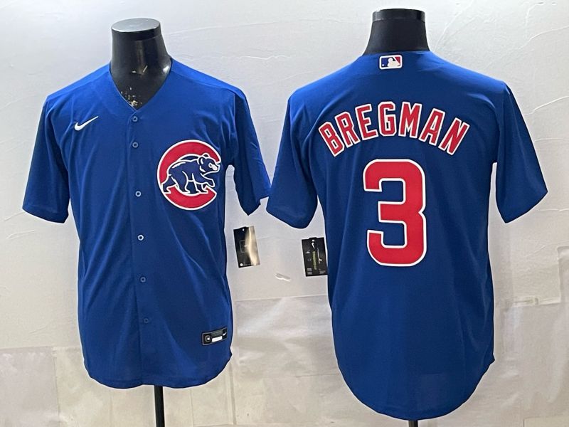 Men 2026 Chicago Cubs #3 Bregman Blue Game Nike MLB Jersey style 001->chicago cubs->MLB Jersey